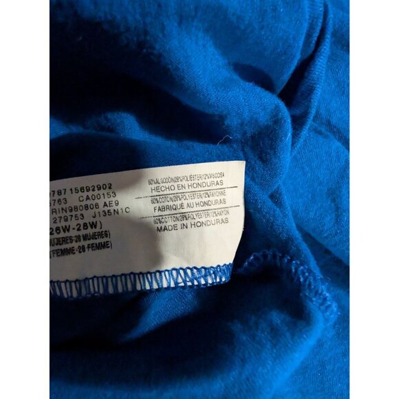 BUNDLE ONLY JMS Just My Size Womens Plus Size T-Shirt 4X 26W 28W Blue Tee Top - Picture 4 of 7